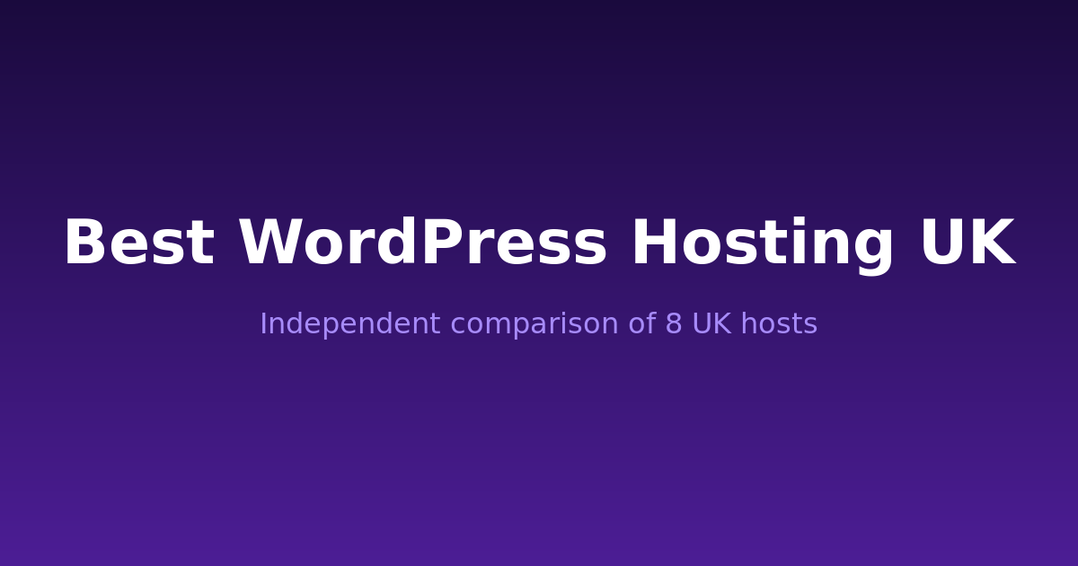 Best WordPress Hosting UK 2026 — Independent Comparison